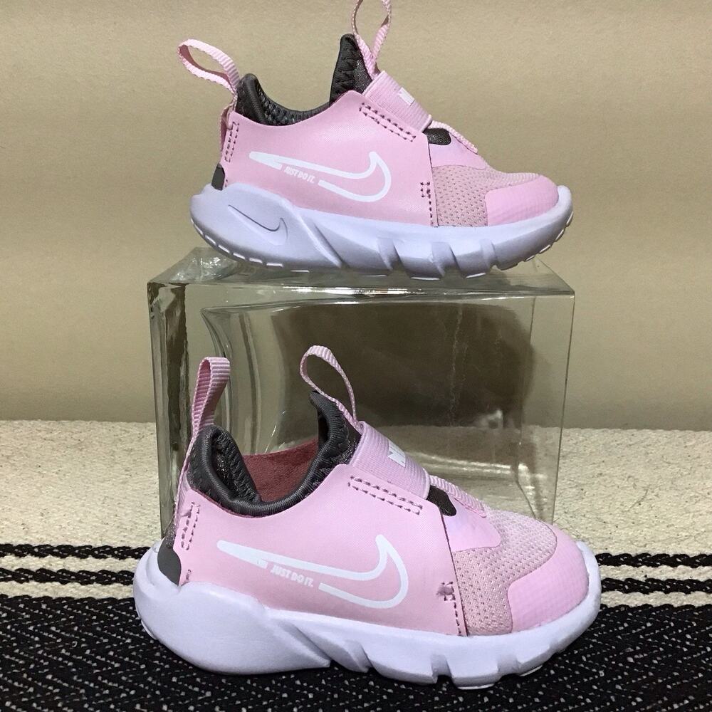 Nike Flex Runner 2 Pink Foam Color Infant Girl Shoe Size 4C Slip On #DJ6039-600